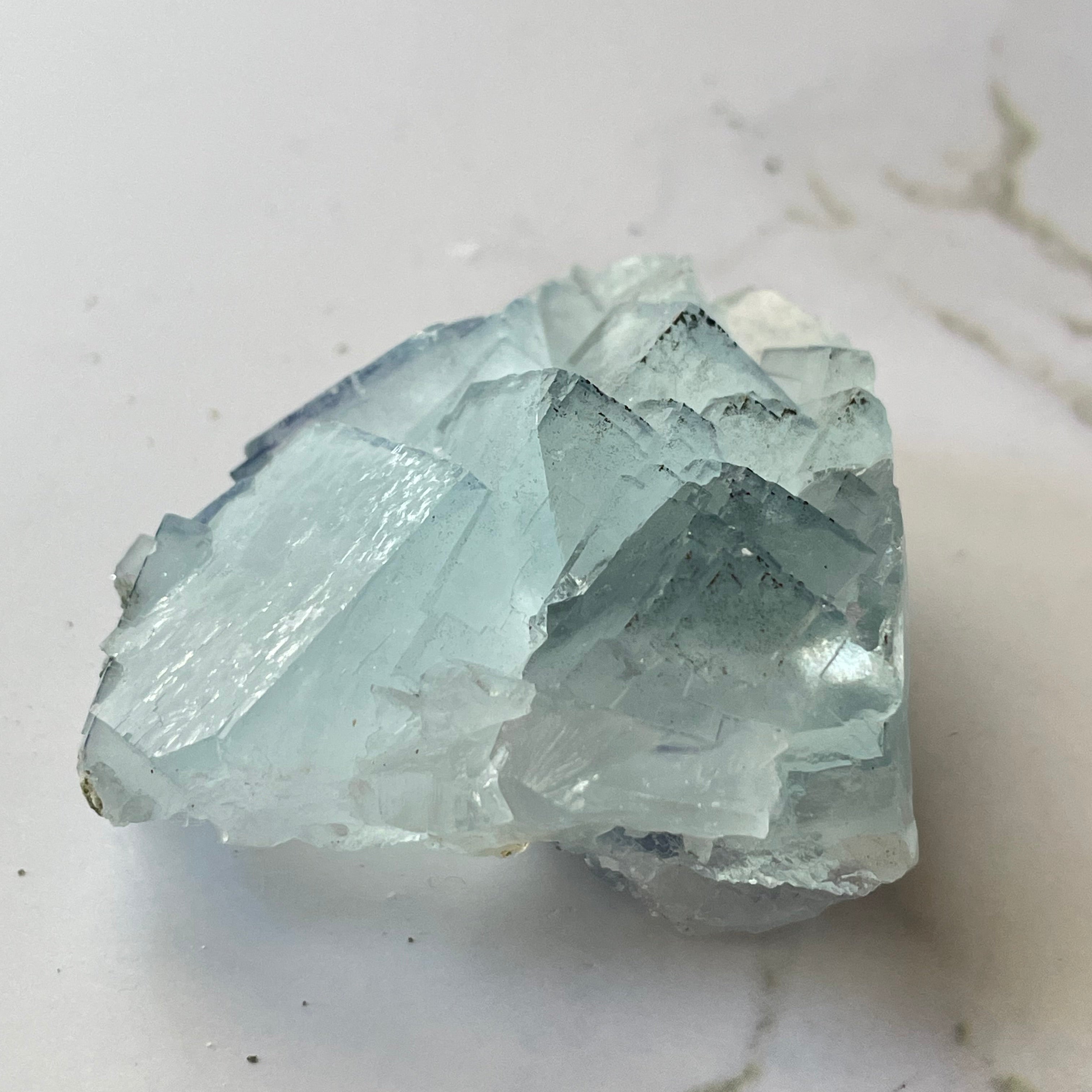 Gem-Quality Baby Blue Fluorite – Yaogangxian Mine, Hunan China